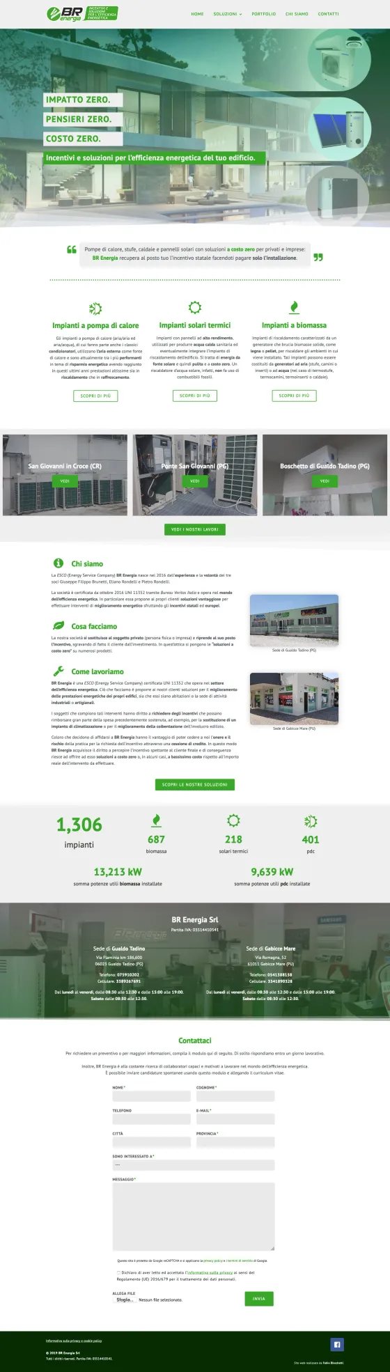 Screenshot of the BR Energia website