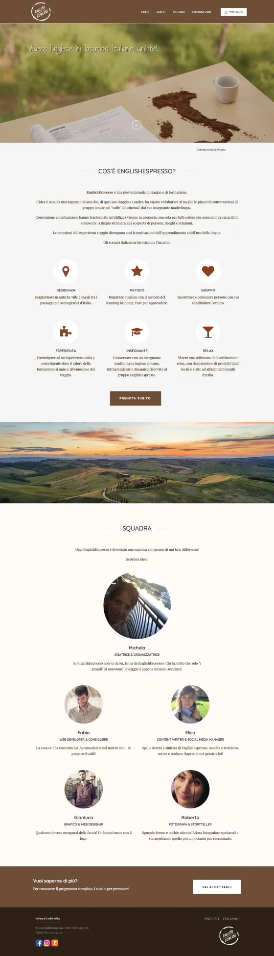 Screenshot of the EnglishEspresso website