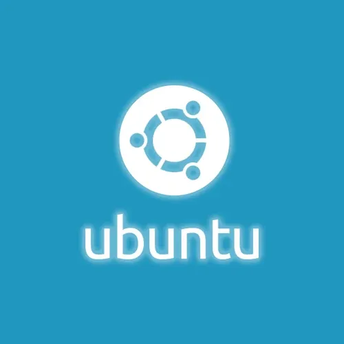 Ubuntu logo on a light blue background