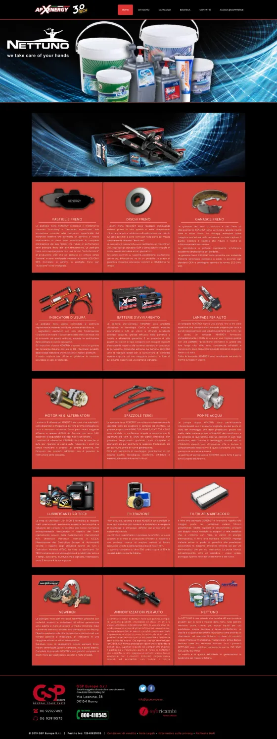 Screenshot of the GSP Europe website