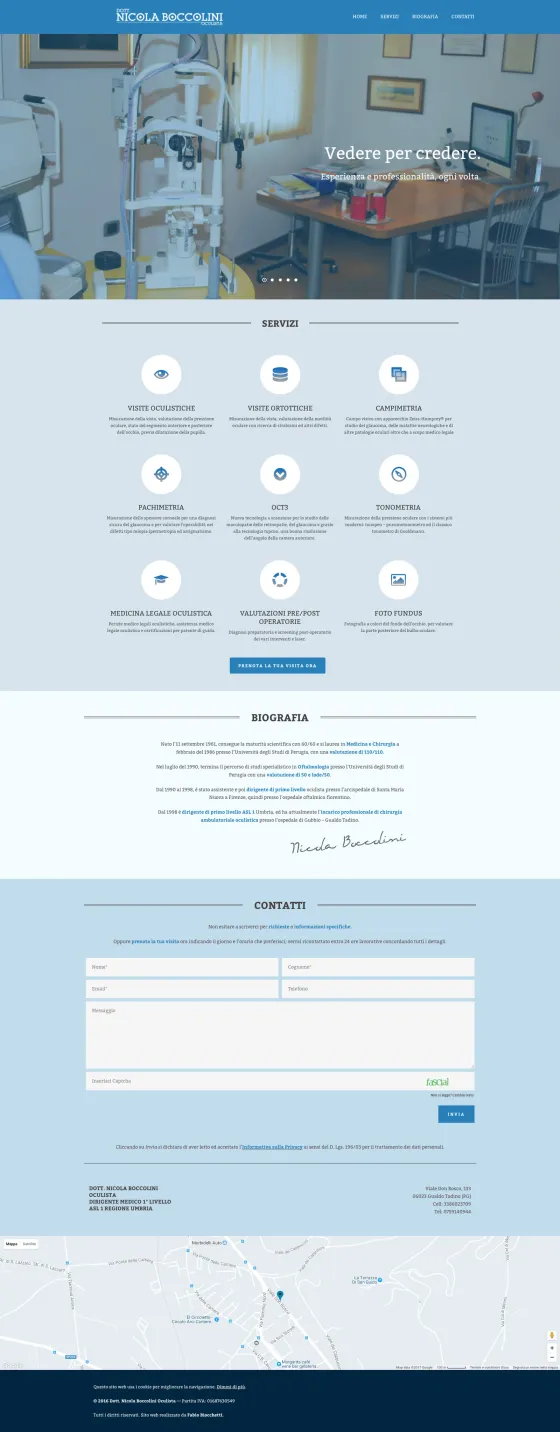 Screenshot of the Dott. Nicola Boccolini website